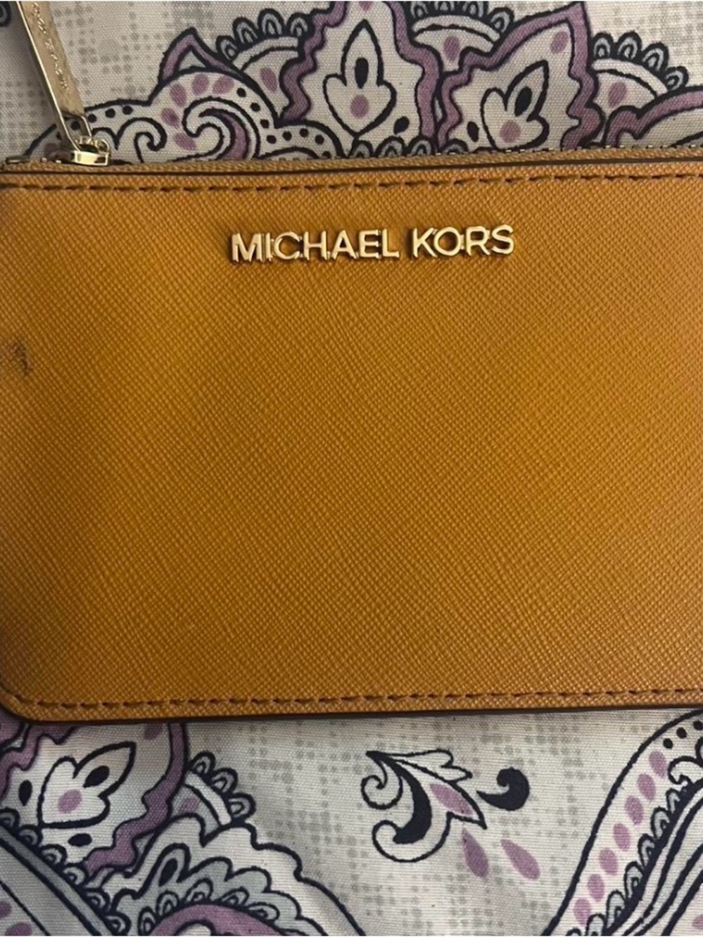 Burnt orange Michael Kors wallet